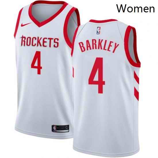 Womens Nike Houston Rockets 4 Charles Barkley Authentic White Home NBA Jersey Association Edition